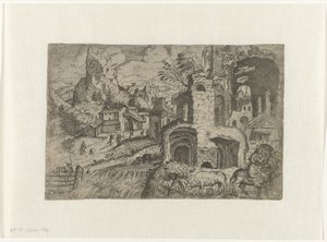 Krajina s letem do Egypta od Angelo Falconetto (attributed to)