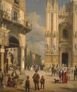 Piazza del Duomo, Milán, 1840.