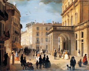 Piazza della Scala (náměstí Scala) v Miláně