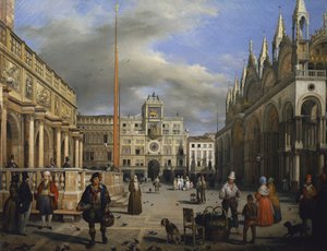 Piazza San Marco od Angelo Inganni