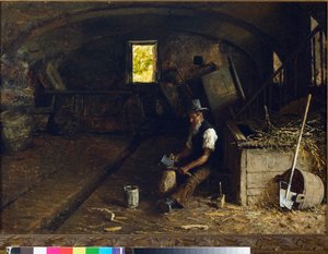Štípačka dřeva. 1881-84 od Angelo Morbelli