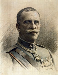 Portrét Viktora Emmanuela III. (1869-1947) Kresba Angelo Vernazza (1869-1937) Rozm. 97x70 cm Genes Nervi, Galerie moderního umění, inv. 0597 od Angelo Vernazza