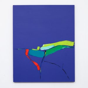 End of the Land, 2012, akryl na desce od Angie Kenber