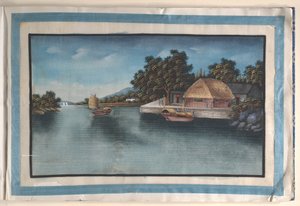 Album obsahující dvanáct obrazů scén podél řeky od Anglo-Chinese School