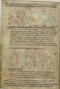 Bavlna Claudius B. IV, f.25v Abraham and Lot od Anglo Saxon