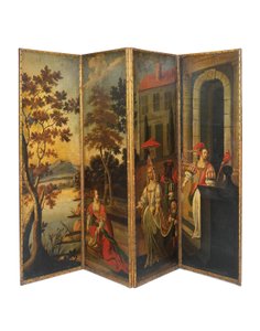 Čtyřnásobná oboustranná obrazovka, cca 1700