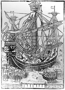 Triumfální příjezd Karla V., císaře Svaté říše římské, do Brugg, 1515 od Anglo French School