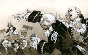 !Služebnictvo 8. století na politické schůzi od Angus McBride