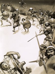 Staří Britové útočí na Římany () od Angus McBride