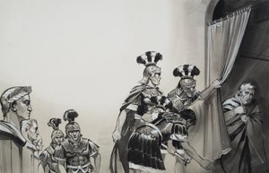 Claudius (10 př. n. l. - 54 n. l.) (kvaš na papíře) od Angus McBride