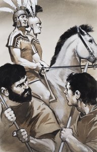 Etruští vojáci (kvaš na papíře) od Angus McBride