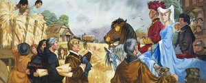 Pronajímatel a nájemník (kvaš na papíře) od Angus McBride