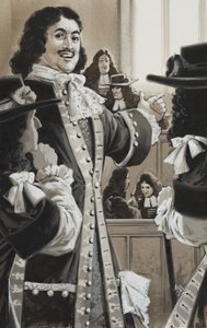 Petr Veliký (1672-1725) u dvora (kvaš na papíře) od Angus McBride