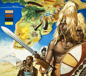 Africký kmen Masajů od Angus McBride