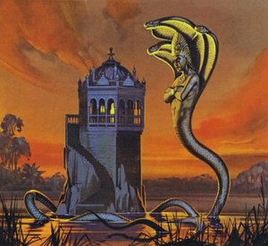 Král Naga (barevná litografie) od Angus McBride