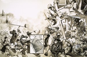 Bitva mezi Scarceny a Maury v roce 635 od Angus McBride