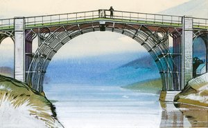 První železný most v Británii v Ironbridge Gorge od Angus McBride