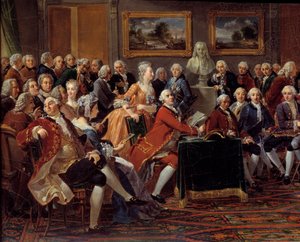 Der Salon von Madame Geoffrin von Anicet-Charles Lemonnier