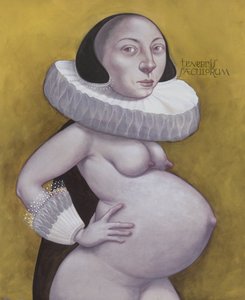 Temné dny, 2019 (akrylová barva na ilustrační tabuli)