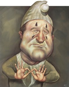 Robin Williams, 2000 (akryl na ilustrační tabuli) od Anita Kunz