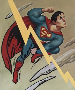 Superman, 2000 (akryl na ilustrační tabuli)