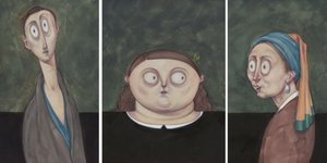 Chladné ženy, 2017 (akrylová barva na ilustrační tabuli)