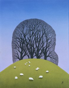 Hilltop s ovcemi, 2017 od Anna Phillips