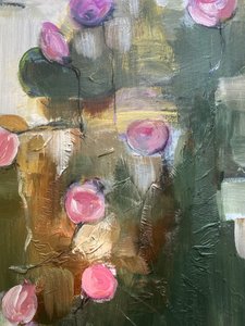 Růžové květinové motivy