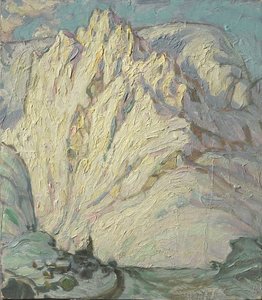 Zasněžené hory. Studie z Lofot, 1930