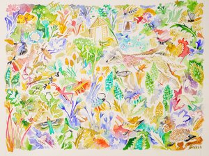 1 Labutí píseň, 2023 (akvarel) od Anna Pugh