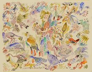 6 Labutí píseň, 2023 (akvarel) od Anna Pugh