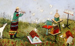 BirdPiper, 2001 (akryl) od Anna Pugh