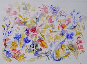 Svět brouků, 2023 (akvarel) od Anna Pugh