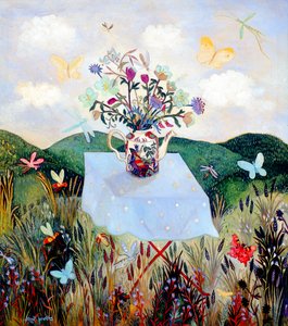 Brouci a motýli, 2003 (akryl) od Anna Pugh