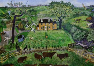 Cedrová chalupa, 2016 (akryl) od Anna Pugh