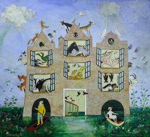 Zákaz používání hadic, 2013 (akryl) od Anna Pugh