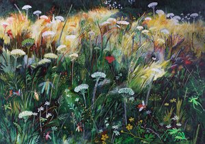 Noční louka, 2022 (akryl na desce) od Anna Pugh