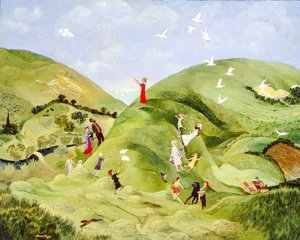 Plánovaný piknik, 2004 (akryl) od Anna Pugh