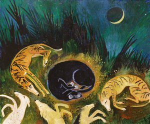 Spící psi, 2017 (akryl) od Anna Pugh