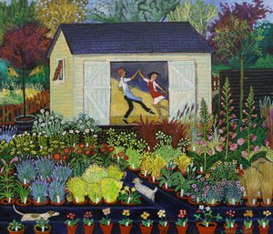 Přestávka na čaj, 2017 (akryl) od Anna Pugh