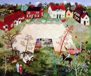 Čekání na faráře, 2010 (akryl) od Anna Pugh