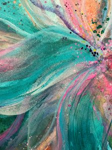 Živý abstraktní květ