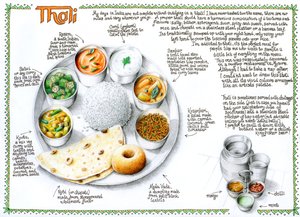 Thali, 2020 (barevná tužka a tužka)