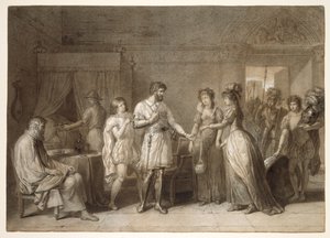Bayard odmítá dárky své hostitelky v Brescii od Anne-Louis Girodet de Roucy-Trioson