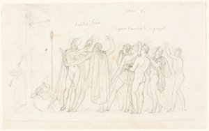 The Archery Match, z Aeneid, Kniha V od Anne-Louis Girodet de Roucy-Trioson
