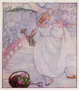 Říkanka: Mary, Mary, naopak, Jak roste vaše zahrada? Se stříbrnými rolničkami a mušlemi srdcovek a krásnými služky v řadě (barva litho)
