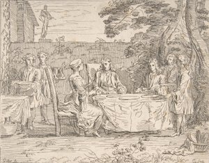 Distinguished Meal, cca 1725-1765. od Anne Claude Philippe de Caylus