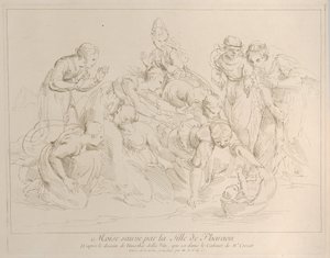 Mojžíš zachráněn faraonovou dcerou, ca. 1729. od Anne Claude Philippe de Caylus