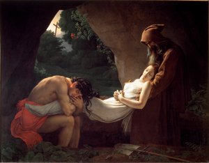 Atala u hrobu nebo pohřbu Atala od Anne Louis Girodet de Roucy Trioson