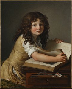 Benoît Agnès Trioson s knihou. od Anne-Louis Girodet de Roucy-Trioson